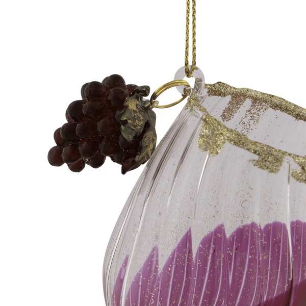 Northlight 4.25in. Glittered Red Wine Glass Christmas Ornament