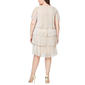 Plus Size SLNY Short Sleeve Shimmer Tier Shift Dress - image 2