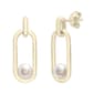 Precious Elegance(tm) Gold Plated Silver Paper Clip Drop Earrings - image 1