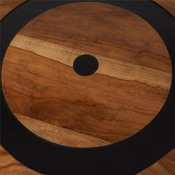 9th & Pike® Modern Brown Teak Wood Accent Table