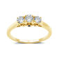 Nova Star&#40;R&#41; Lab Grown Diamond 3 Stone & Blue Sapphire Bridal Ring - image 1