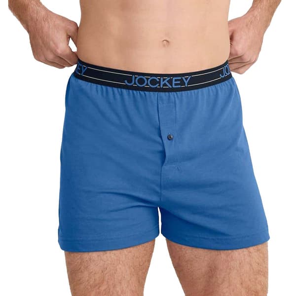 Mens Jockey® Single Knit Boxers - Blue