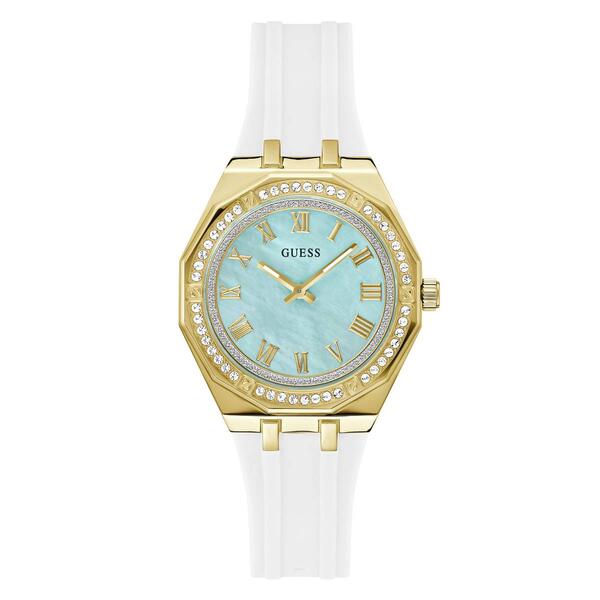 Womens Guess White Gold-Tone Analog Watch - GW0872L1 - image 