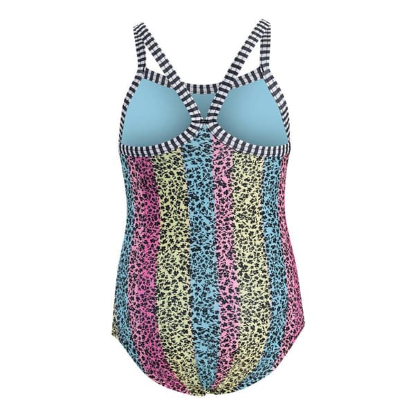 Toddler Girls Dolfin® Floret Criss-Cross One Piece Swimsuit