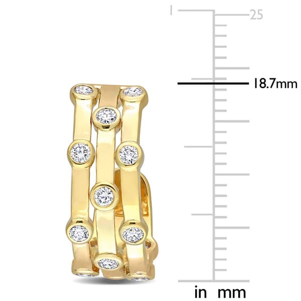 Gold Plated 7/8ctw Lab Grown Diamond Earrings