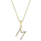 Diamond Classics(tm) 14kt. Gold Initial M Letter Necklace - image 1