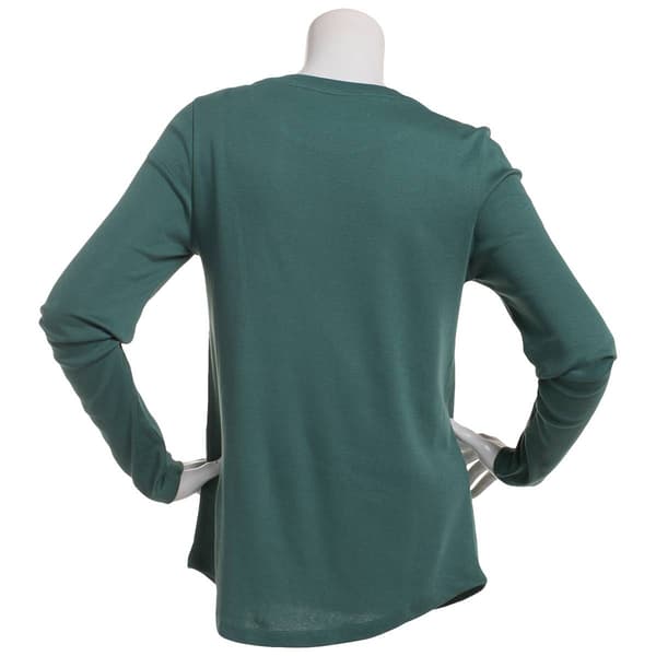 Womens Architect® Long Sleeve Solid Crew Neck Tee w/Rounded Hem
