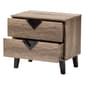 Baxton Studio Swanson 2 Drawer Nightstand - image 5