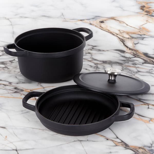 BergHOFF Graphite Enamel Cast Iron 10.25in. Covered Stockpot