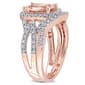 Gemstone Classics&#8482; 10kt. Rose Gold Cushion Bridal Set - image 2