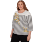 Plus Size Alfred Dunner Classics Sunflower Stripe Blouse - image 3