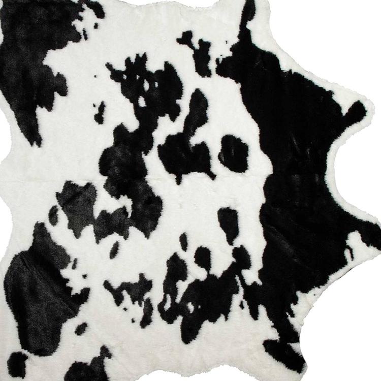 9th & Pike® Black & White Faux Cowhide Area Rug