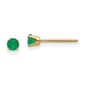 Gemstone Classics&#40;tm&#41; Yellow Gold 3mm. Emerald Stud Earrings - image 1