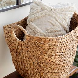 9th & Pike® Extra Large Oval Natural Seagrass Wicker Tote