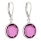 Gloria Vanderbilt Amethyst Circle Drop Leverback Earrings - image 2