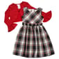 Girls &#40;4-6x&#41; Bonnie Jean Plaid Paperbag Dress w/ Cardigan - image 2