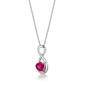 Gemminded  Sterling Silver 6mm Heart Ruby Infinity Pendant - image 2