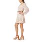 Juniors Wallflower Long Sleeve Chiffon Ditsy Belted A-Line Dress - image 3