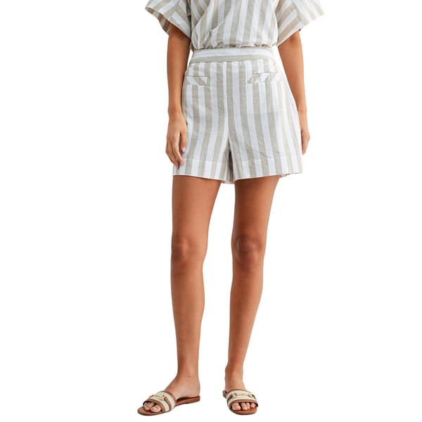 Womens CITY BLUES Welt Pocket Stripe Shorts - image 