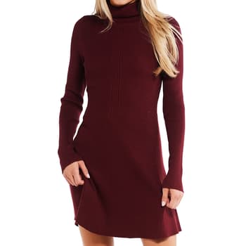 Juniors Jolie & Joy Rib Knit Turtleneck Fit & Flare Sweater Dress ...