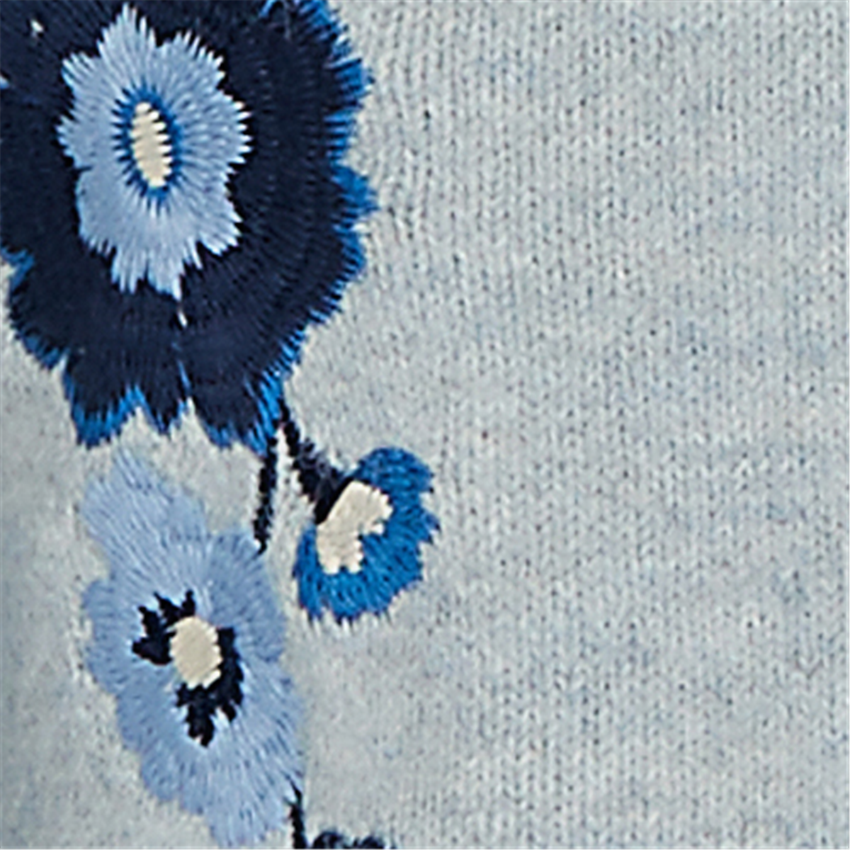 Womens Skye’s the Limit Icy Blue Sparkle Floral Cardigan