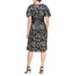 Womens SLNY Short Sleeve Foil Ruched Empire Waist Midi Dress - image 2