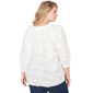 Plus Size Skye’s the Limit Fresh Start Feather Embroidery Blouse - image 2
