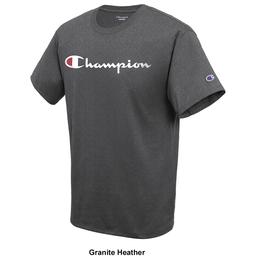 Mens Champion® Short Sleeve Logo Crew Neck Tee
