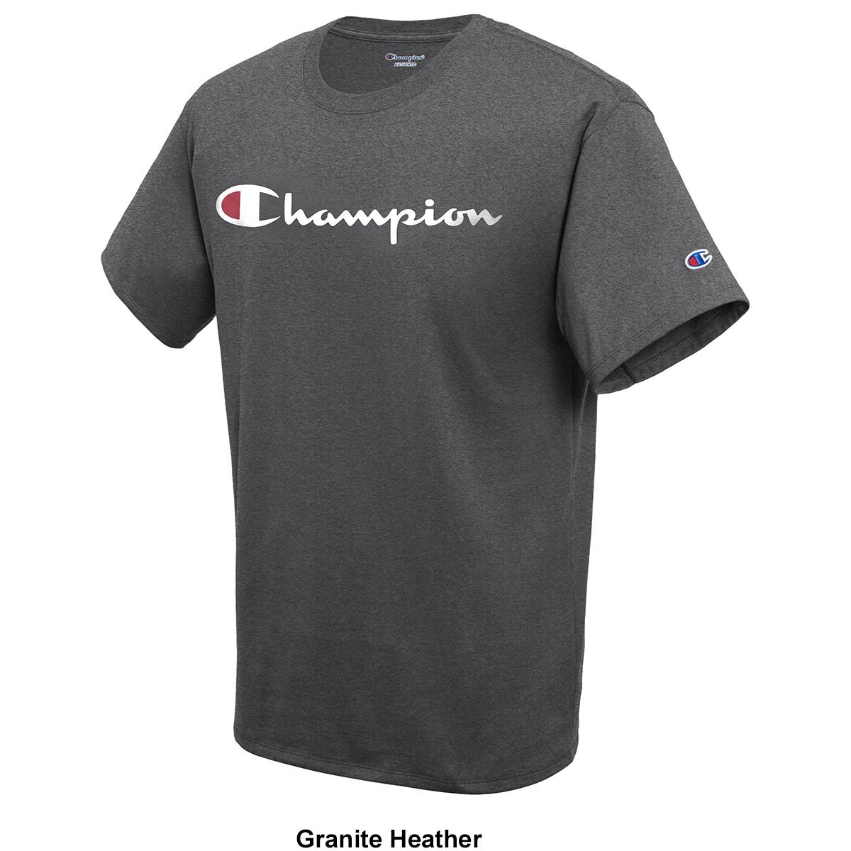 Mens Champion® Short Sleeve Logo Crew Neck Tee