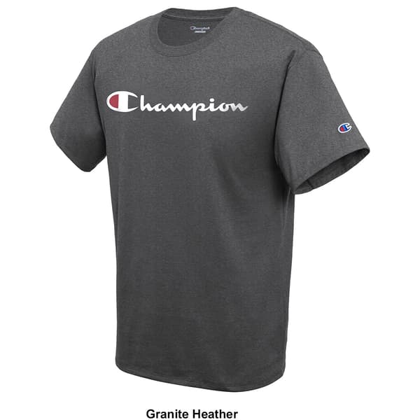 Mens Champion® Short Sleeve Logo Crew Neck Tee
