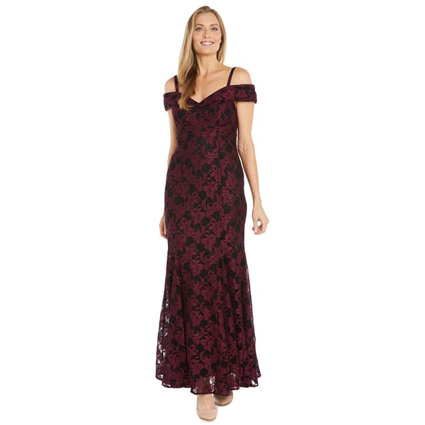Petites R&M Richards 2 tone Off Shoulder Mermaid Gown - image 