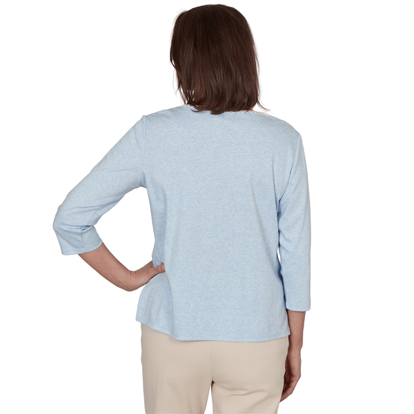 Womens Alfred Dunner Camden Market Floral Stitch Blouse