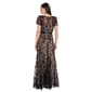 Womens R&M Richards Short Sleeve Embroidered Trim Mesh Gown - image 2