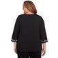 Plus Size Alfred Dunner Romancing The Stone Embroidered Knit Top - image 2