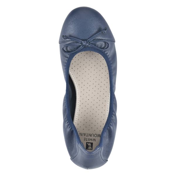 Womens White Mountain Sunnyside II Smooth Flats - Wide