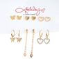 Ashley Pave Butterflies & Hearts Post & Fishhook Earrings - image 1