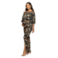 Womens 24/7 Comfort Apparel Green Abstract Maternity Maxi Dress - image 2