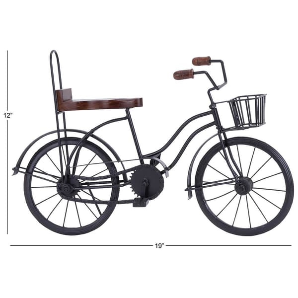 9th & Pike&#174; Black Metal Vintage Bicycle Sculpture