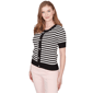 Womens Emaline Enchanted Bloom Short Sleeve Stripe Sweater - image 2