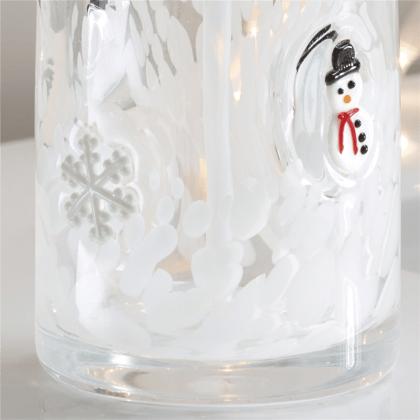 Avanti Snowmen & Flakes Glass Soap & Lotion Dispenser