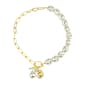 Roman Gold-Tone Baroque Pearl & Chain Link Toggle Necklace - image 1