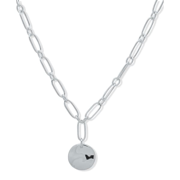 Nine West Silver-Tone Wavy Pendant Necklace - image 