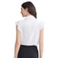 Womens Jones New York Cap Sleeve Ruffle Front Blouse - image 2