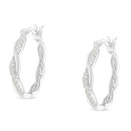 Diamond Classics&#8482; Sterling Silver Twisted Spiral Earrings