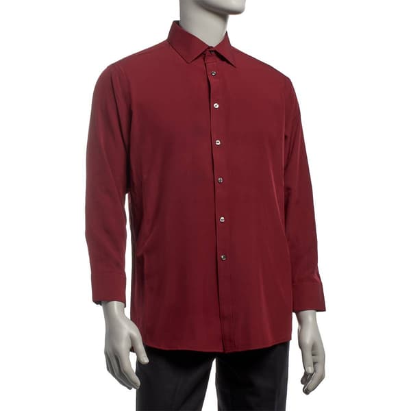 Mens Christian Aujard Regular Fit Stretch Dress Shirt - Cherry - image 