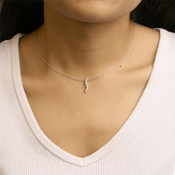 Haus of Brilliance Lab Grown Diamond Journey Pendant Necklace