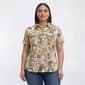 Plus Size Emily Daniels Jacquard Tropical Floral Blouse - image 1