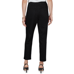 Womens Ruby Rd. Mysterious Romance Leopard Pull On Denim Pants