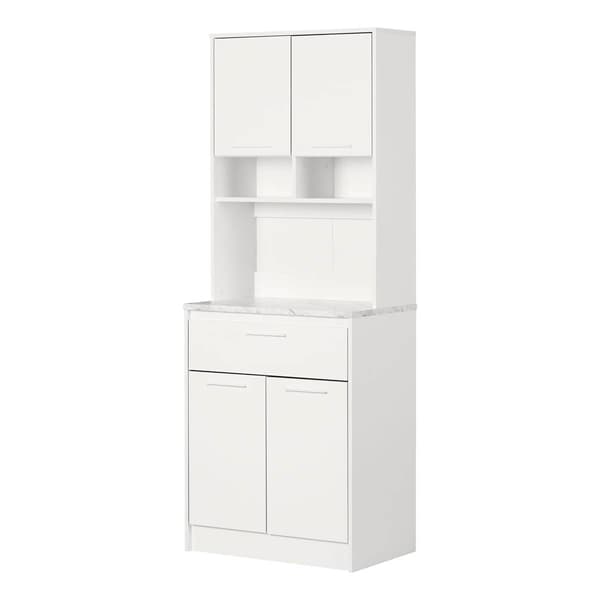 South Shore Myro Faux White Marble Pantry Cabinet - Boscov's