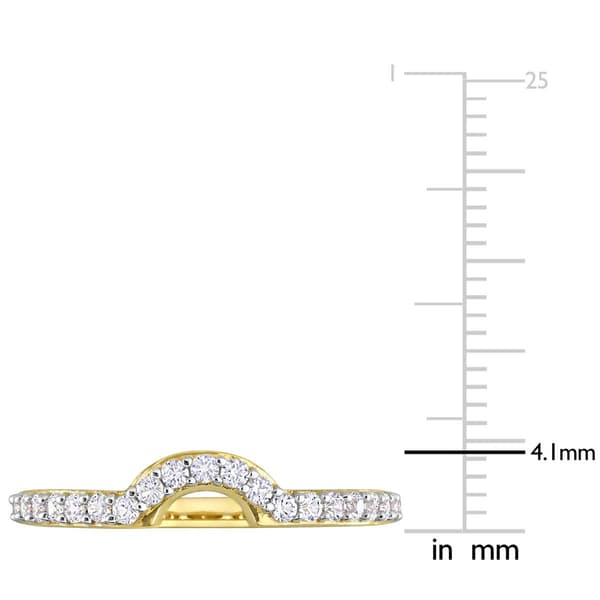 Gemstones Classics&#8482; 10kt. Gold Lab Created White Sapphire Ring